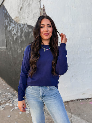 Nadine Sweater-Navy