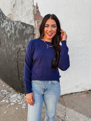 Nadine Sweater-Navy