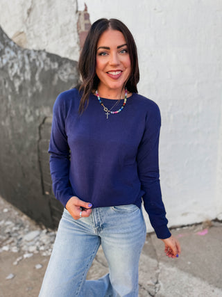 Nadine Sweater-Navy