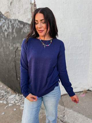 Nadine Sweater-Navy