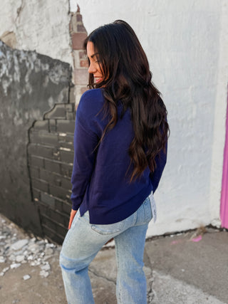 Nadine Sweater-Navy