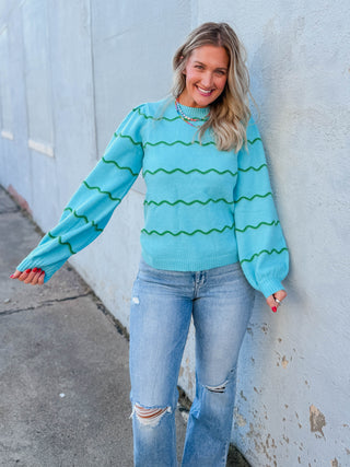 Maeverly Sweater-Cerulean Blue