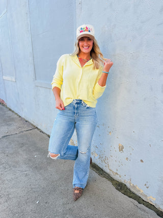 Kiara Henley Sweater-Lemon