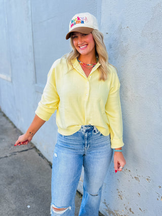 Kiara Henley Sweater-Lemon