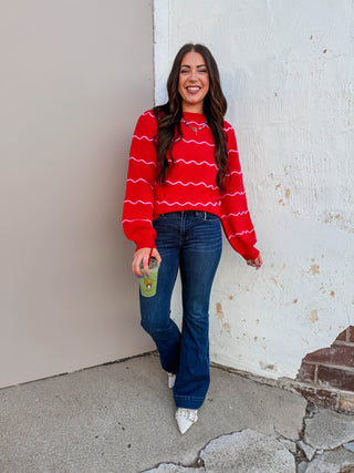 Maeverly Sweater-Red