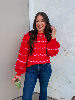 Maeverly Sweater-Red