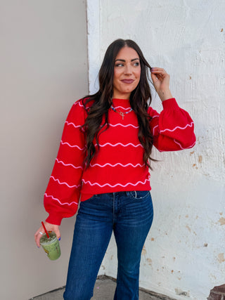 Maeverly Sweater-Red