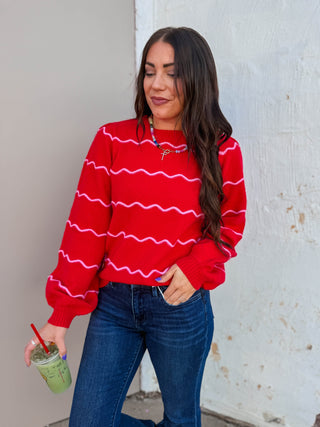 Maeverly Sweater-Red