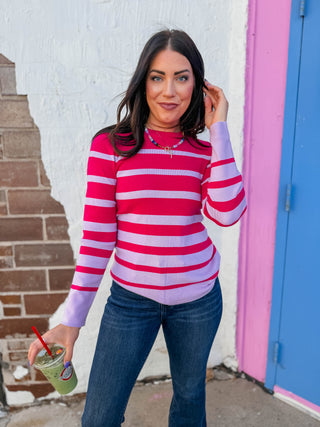 Violet Striped Sweater