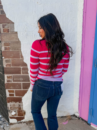 Violet Striped Sweater