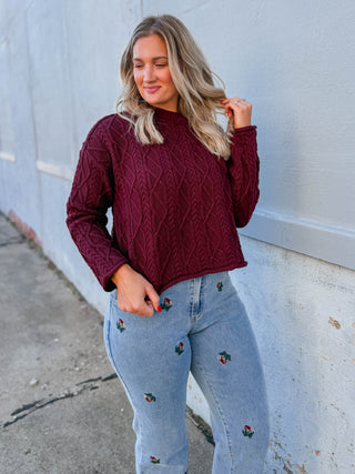 Jovie Sweater-Wine