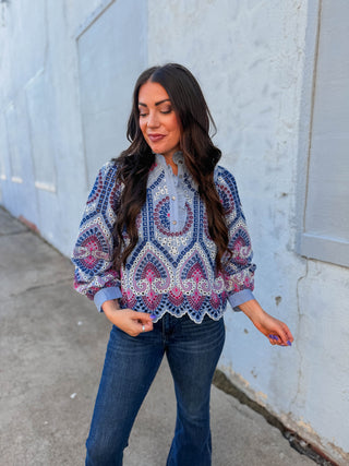 Adeline Embroidered Top