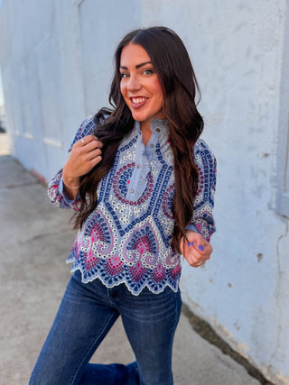 Adeline Embroidered Top