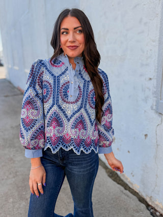 Adeline Embroidered Top