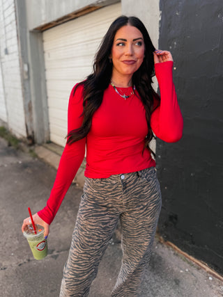 Everyday Essential Long Sleeve-Ruby