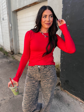 Everyday Essential Long Sleeve-Ruby