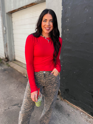 Everyday Essential Long Sleeve-Ruby