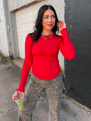 Everyday Essential Long Sleeve-Ruby