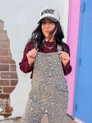 Kamden Leopard Cargo Overalls