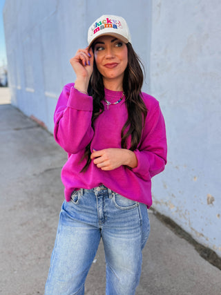 Teagan Sweater-Magenta