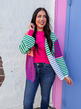 Caroline Striped Cardigan