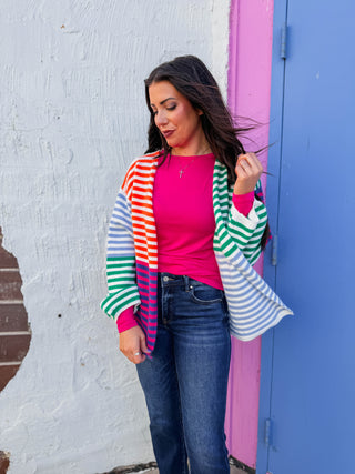 Caroline Striped Cardigan