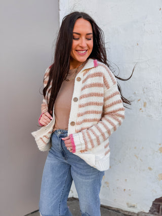 Tara Striped Cardigan