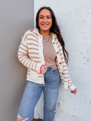 Tara Striped Cardigan
