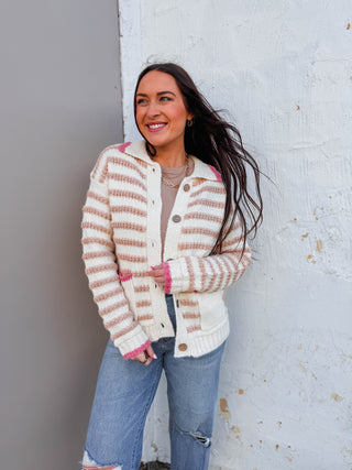 Tara Striped Cardigan