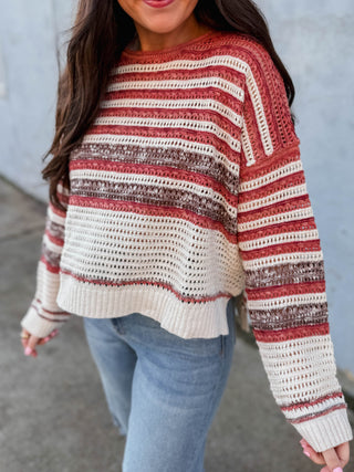 Beckett Sweater-Brick