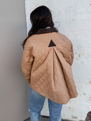 Hanna Quilted Jacket-Caramel