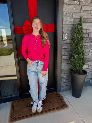 Kiara Henley Sweater-Punch