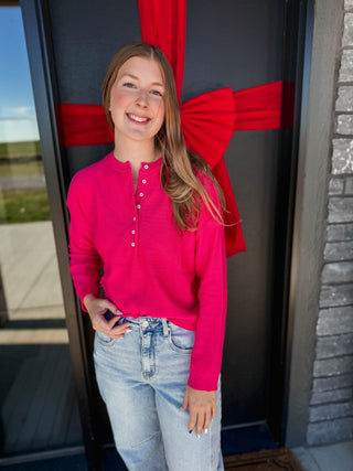 Kiara Henley Sweater-Punch