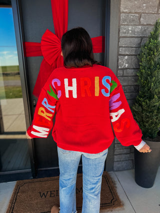 Holiday Spirit Cardigan-Red