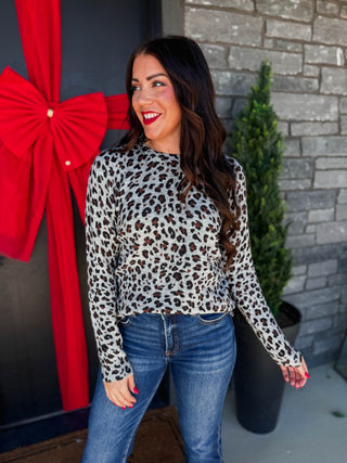 Gemma Leopard Sweater-H. Grey