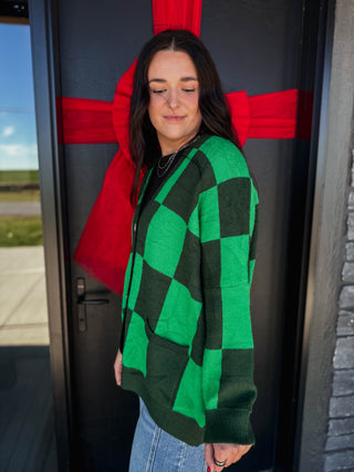 All Checked Out Cardigan