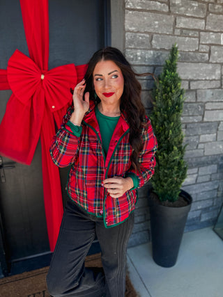 Christin Plaid Quilted Jacket