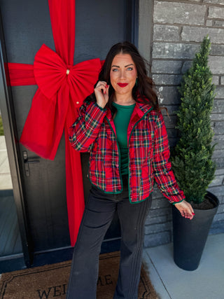 Christin Plaid Quilted Jacket