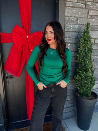 Everyday Essential Long Sleeve-Hunter Green