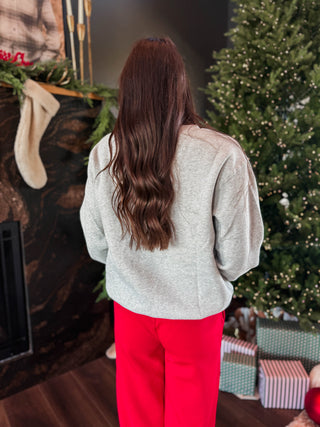 Holly Jolly Embroidered Crew