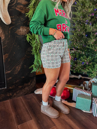 North Pole Nights Boxer Shorts-Green Combo