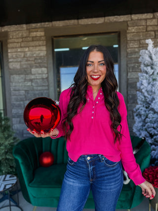 Kiara Henley Sweater-Punch