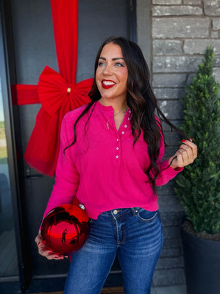 Kiara Henley Sweater-Punch