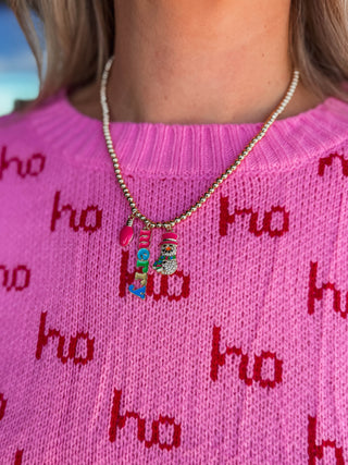 Very Merry Beaded Charm Necklace