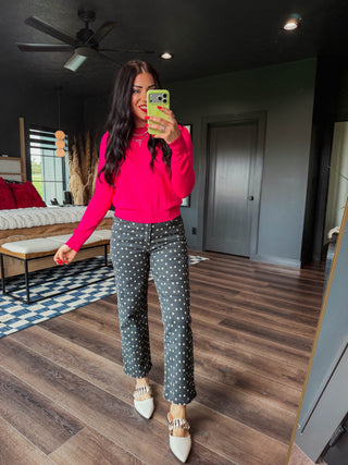 Corrine Sweater-Fuchsia