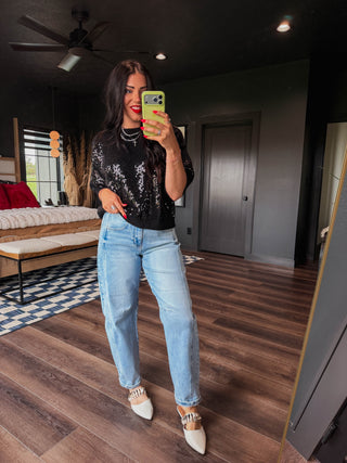 Holiday Glam Top-Black