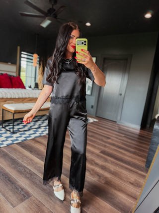 Midnight Magic Satin Top