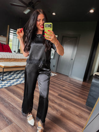 Midnight Magic Satin Pants
