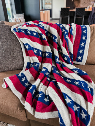 American Flag Throw Blanket