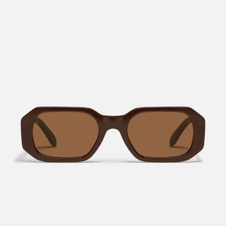 Hyped Up Sunglasses-Chocolate Frame/Brown Lens-Quay